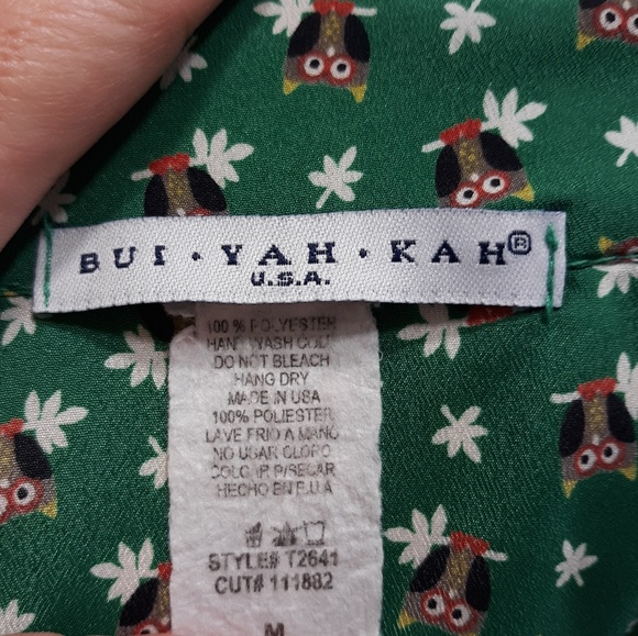 Adorable Owl Green Button Up Sleeveless Top - Picture 8 of 8